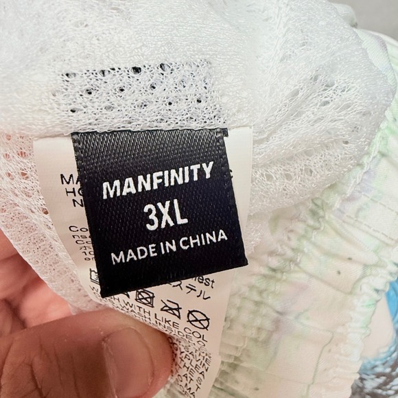 Manfinity‎ Abstract Print Swim Trunks Quick Dry Drawstring 3XL, Summer, NWOT - Picture 6 of 10